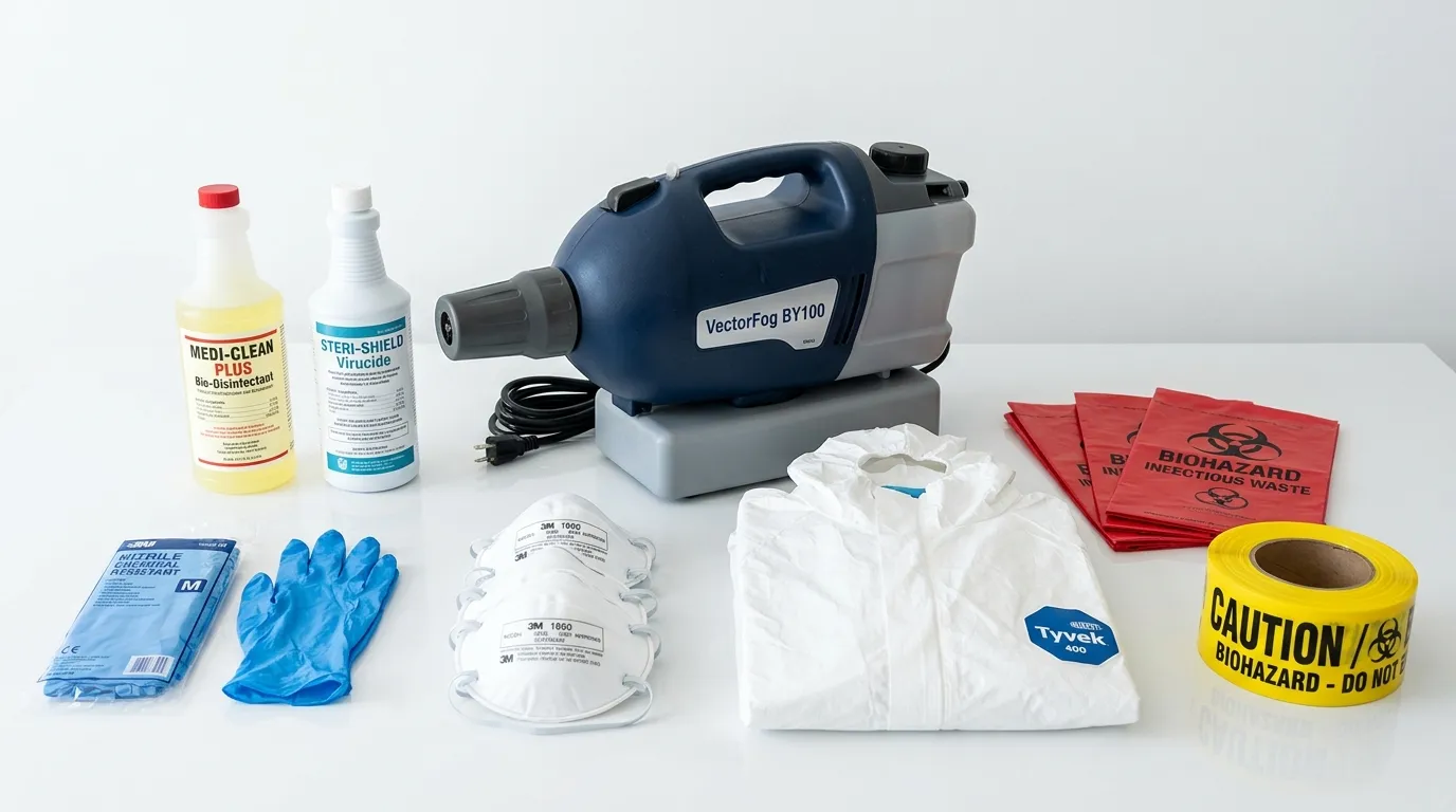 Professional biohazard remediation crew working in East Bridgewater